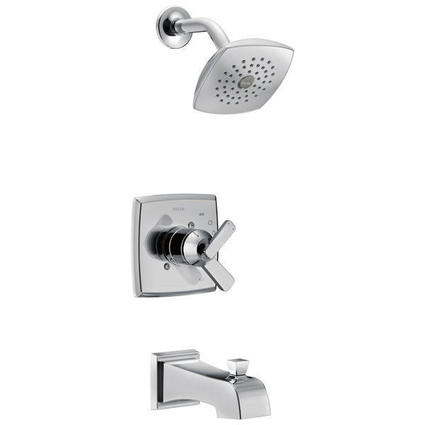 DELTA FAUCET T17464-BL Ashlyn Monitor 17 Series Tub and Shower Trim Tub ＆  Shower, Without Rough, Matte Black