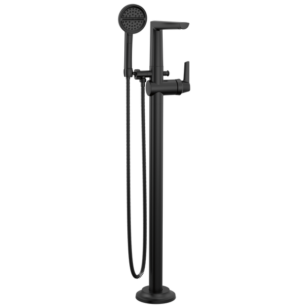 Free Standing Tub Filler in Matte Black T4771BLFL Delta Faucet