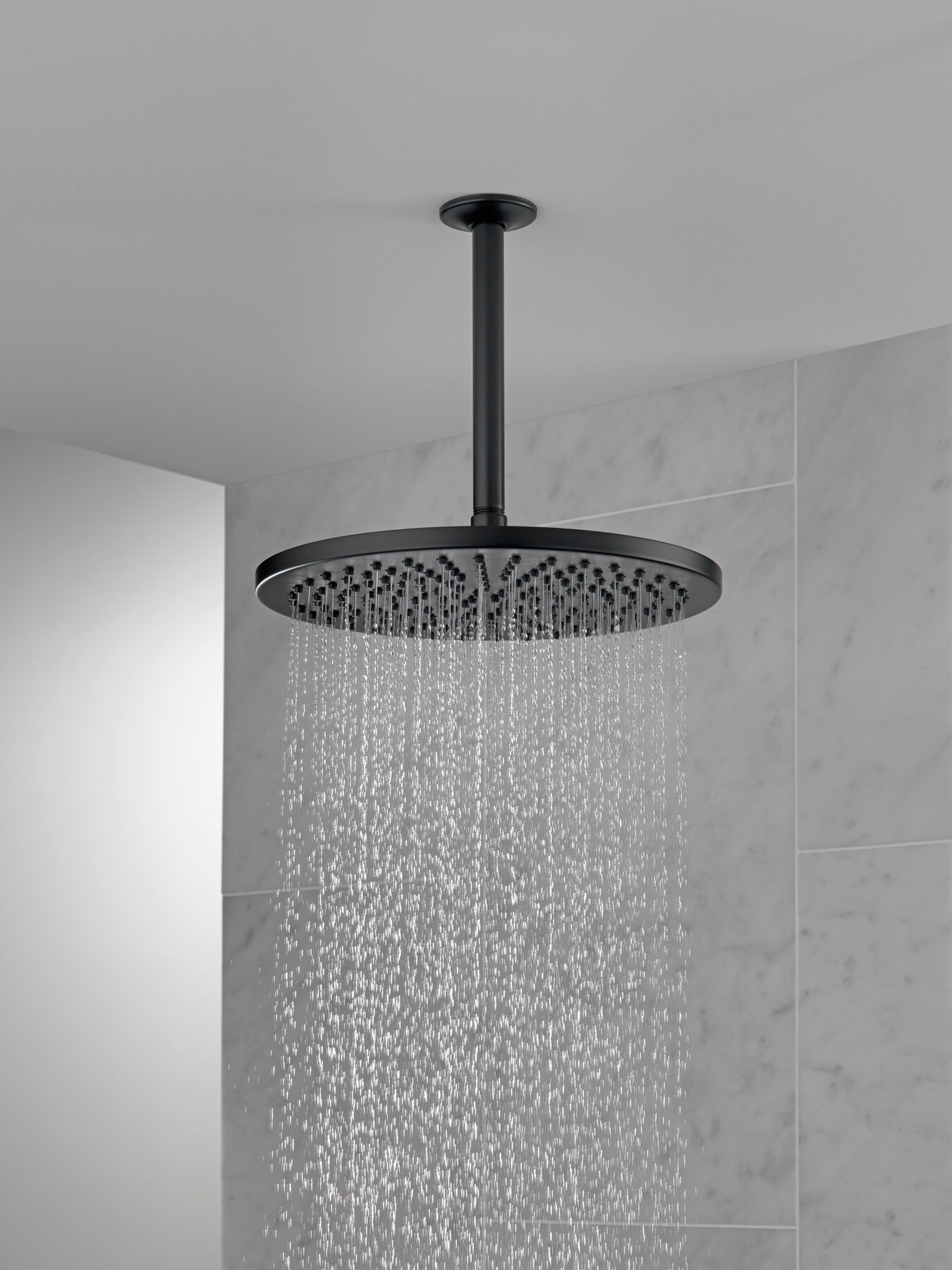 Single-Setting Metal Raincan Shower Head in Matte Black 52158-BL25 ...