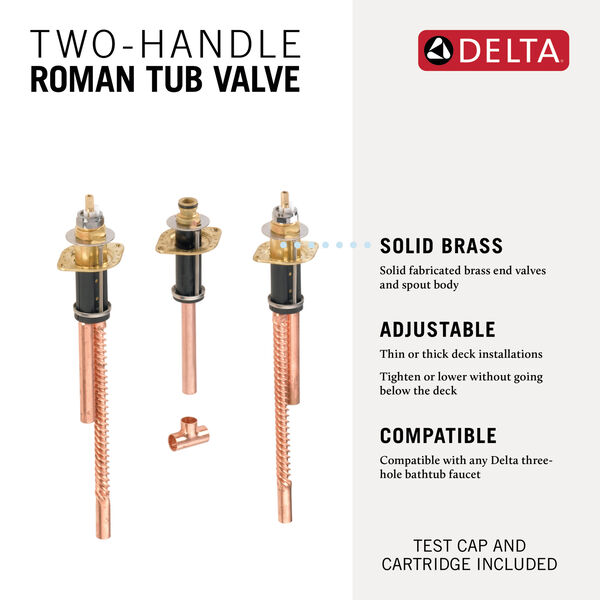 Two Handle Flexible Mount R2707 Delta, How To Replace A Two Handle Bathtub Faucet Valve