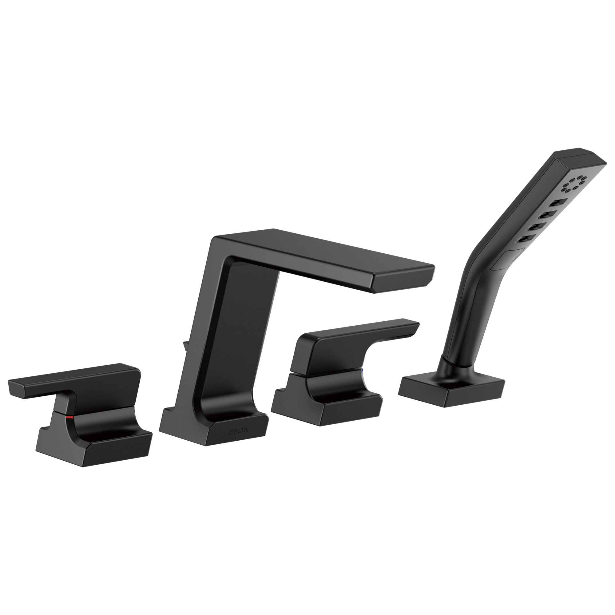 Delta Faucet Pivotale Roman Tub With Hand Shower Trim - - Matte Black