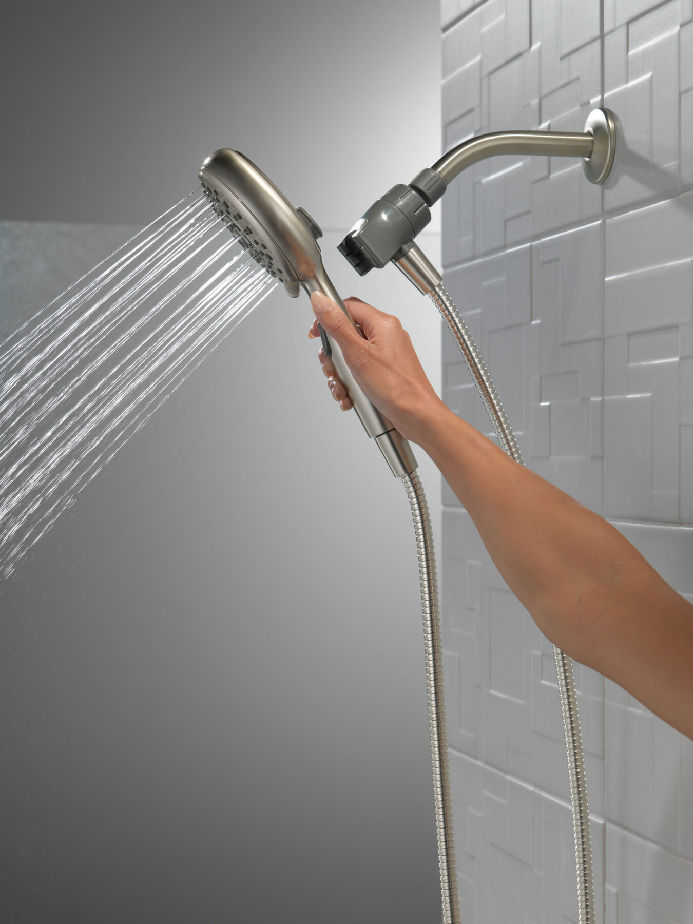 6Setting SureDock® Hand Shower in Satin Nickel 75607SN Delta Faucet