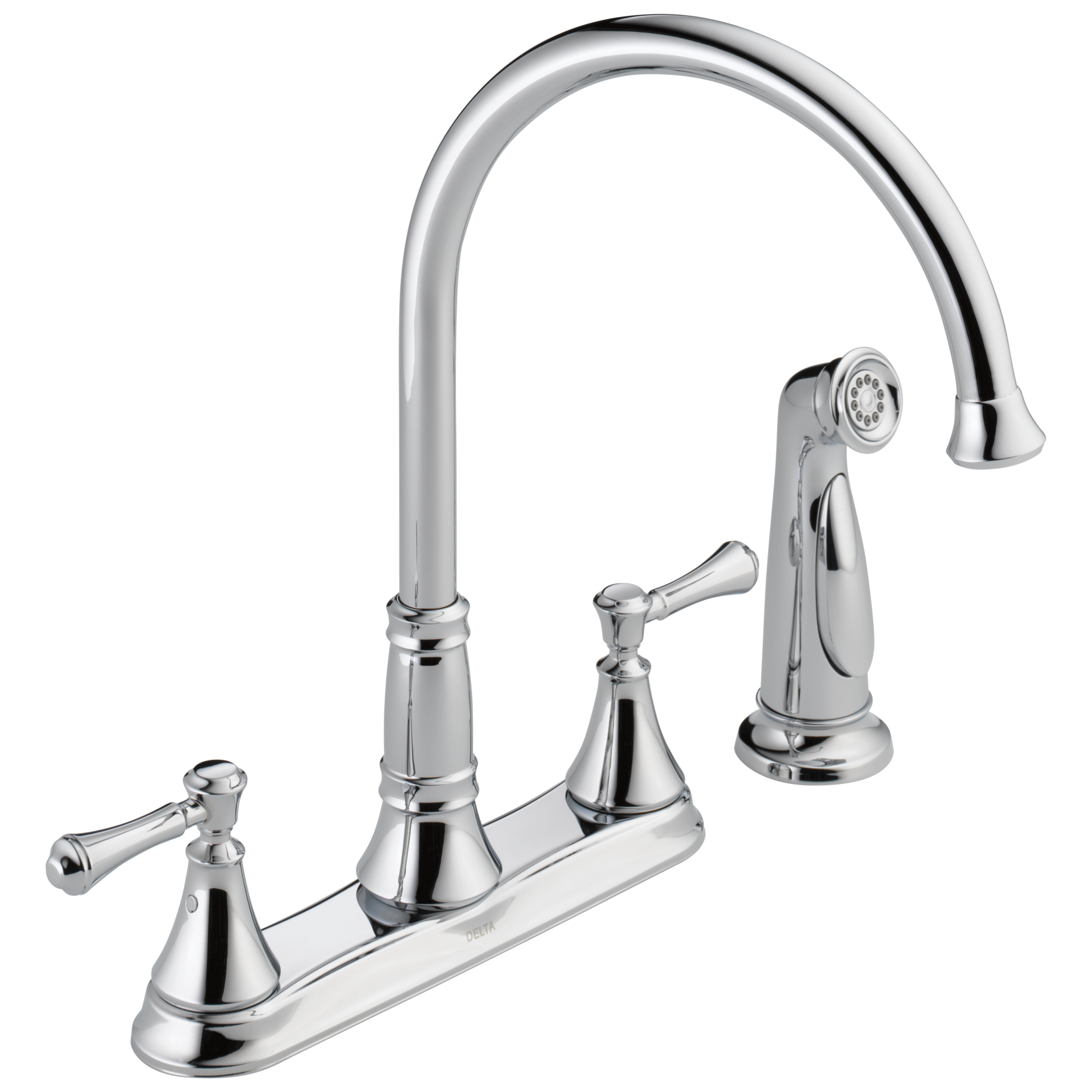 Delta Faucet CassidyE Two Handle Kitchen Faucet with Spray - Chrome