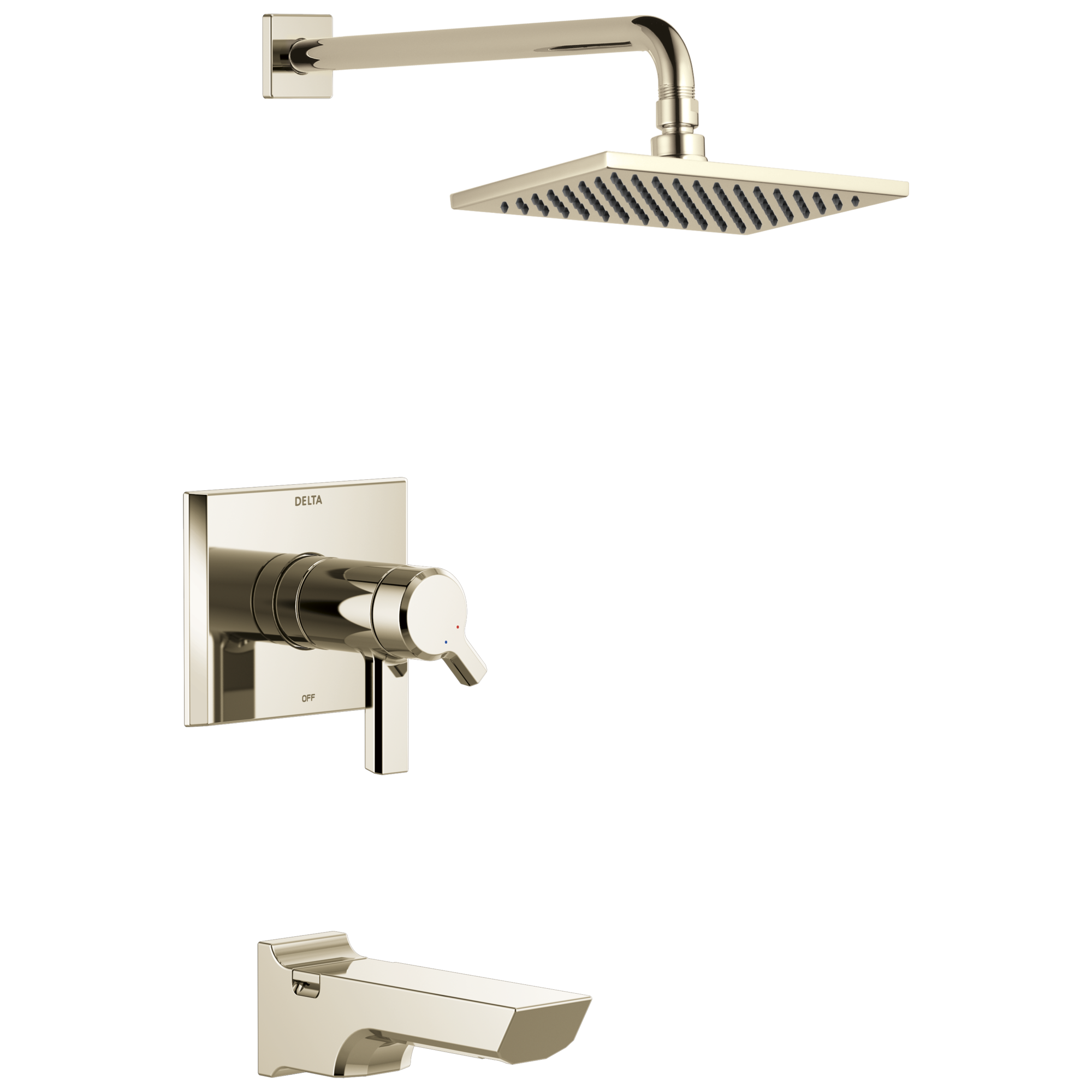 Delta Faucet Pivotale Tempassure 17T Series H2okinetictub & Shower Trim - Lumicoat Polished Nickel
