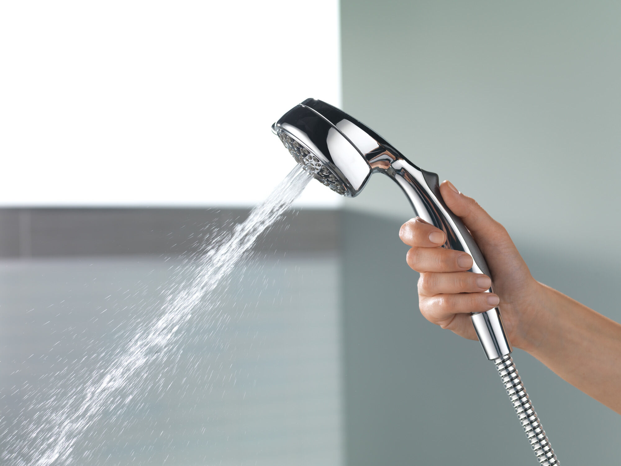 Chrome 75700 Delta Faucet 7-Spray Touch-Clean Hand Held Shower Head With Hose 