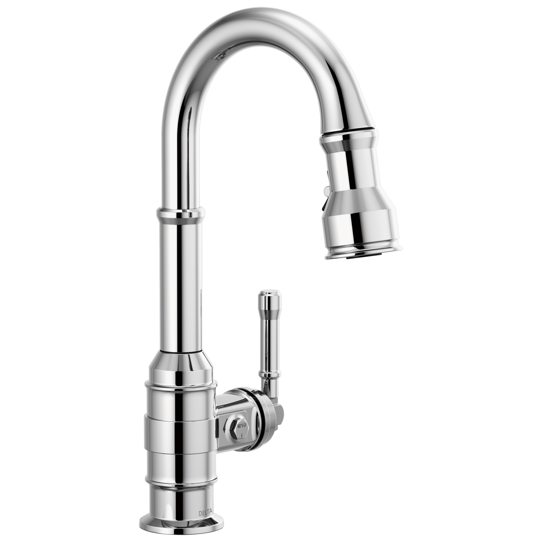 Single Handle Pull-Down Bar/Prep Faucet in Chrome 9990-DST | Delta