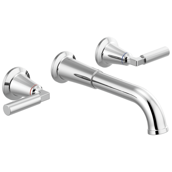 Two Handle Wall Mount Bathroom Faucet Trim in Chrome T3548LF-WL | Delta ...
