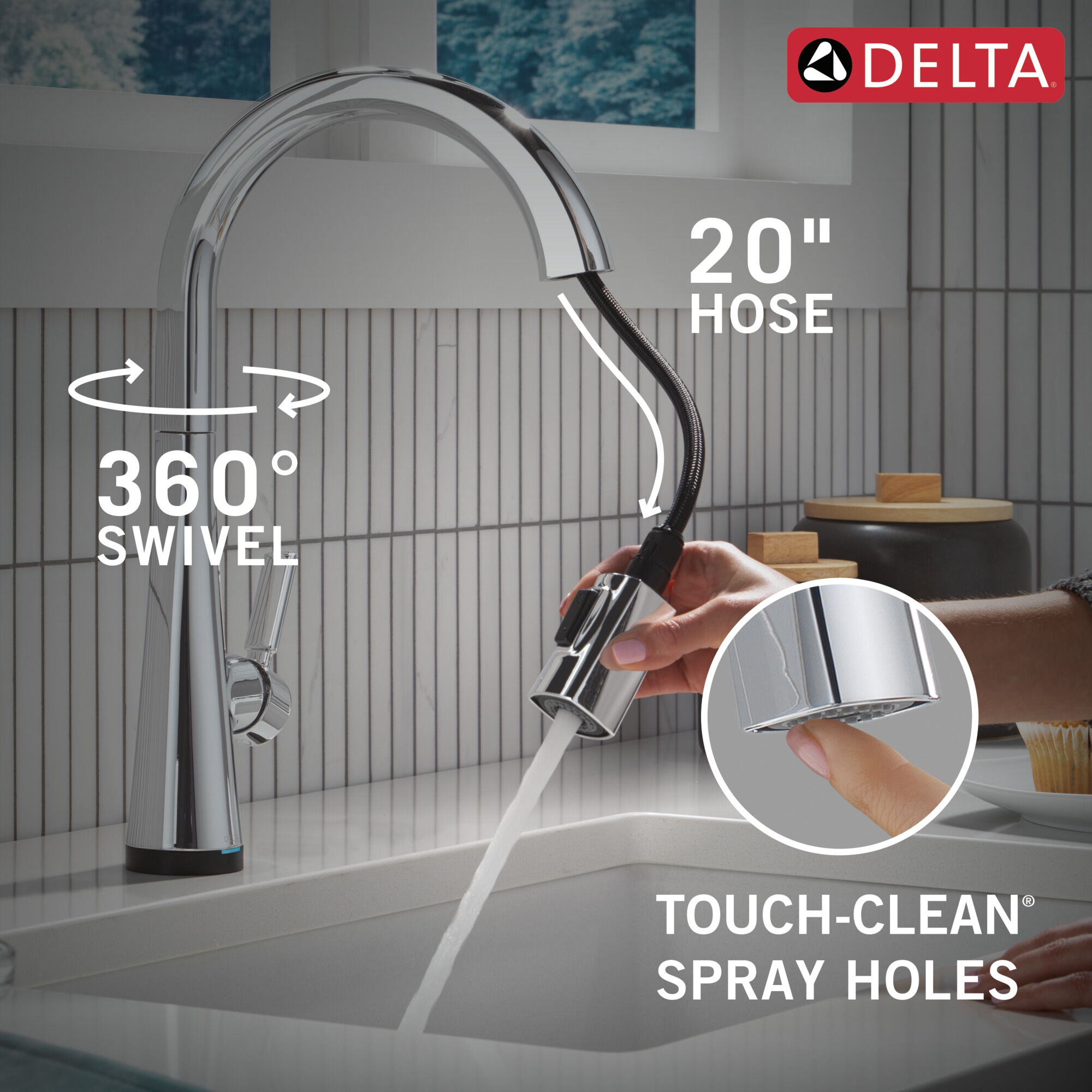 Touch2O® Technology Kitchen Faucet with Touchless Technology in