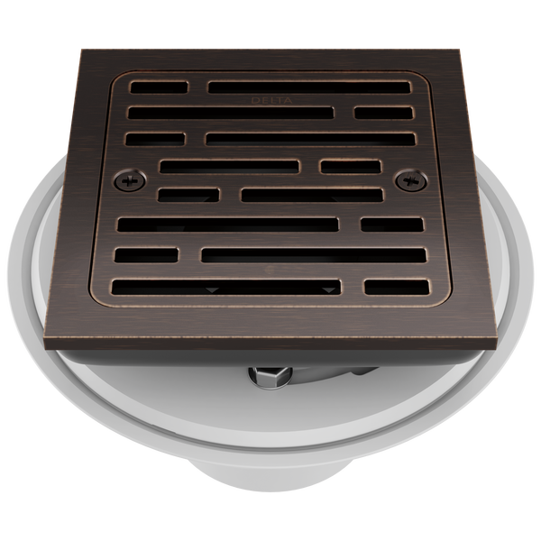 4" TileIn Square Shower Drain in Bronze DT062412RB Delta