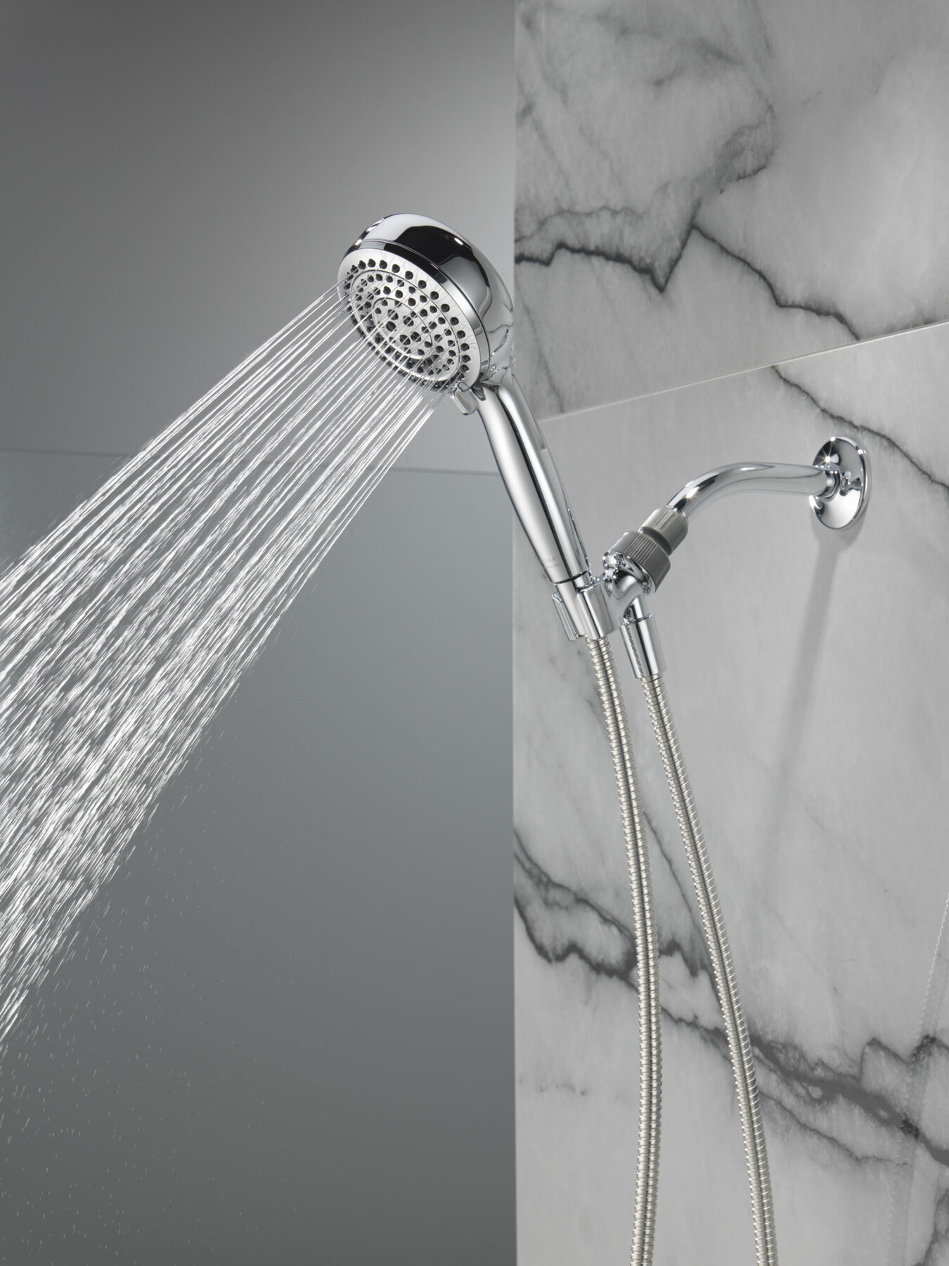 6-Setting Hand Shower with Cleaning Spray