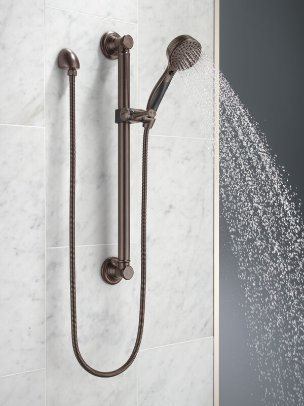 ActivTouch® 9-Setting Hand Shower with Traditional Slide Bar Grab Bar in  Venetian Bronze 51900-RB Delta Faucet