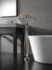 Single Handle Floor Mount Tub Filler Trim with Hand Shower