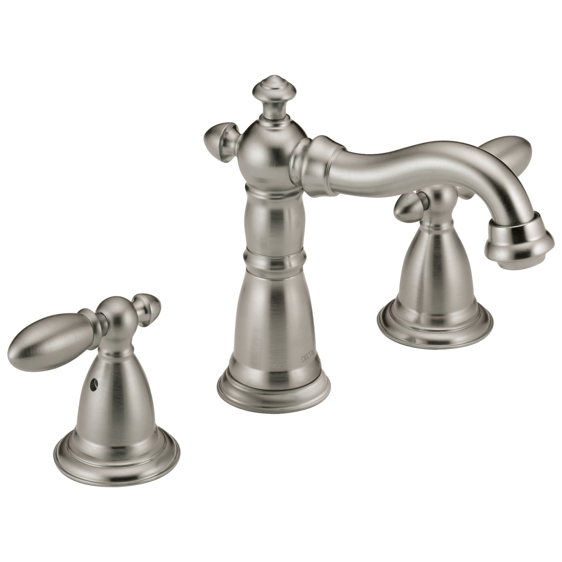 Two Handle Widespread Bathroom Faucet in Stainless 3555-SSMPU-DST