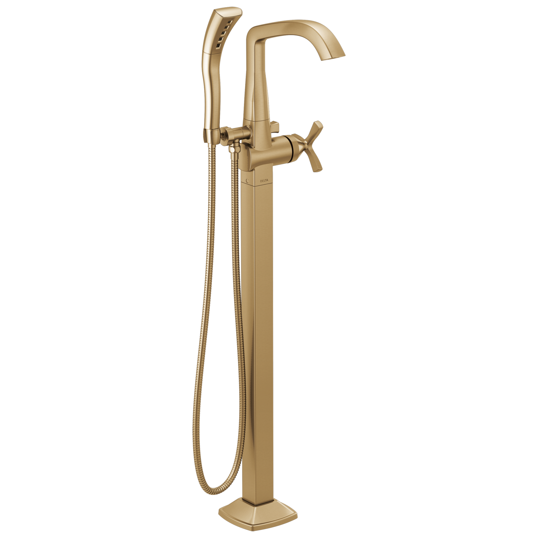 Floor Mount Tub Filler Trim in Lumicoat® Champagne Bronze T47766
