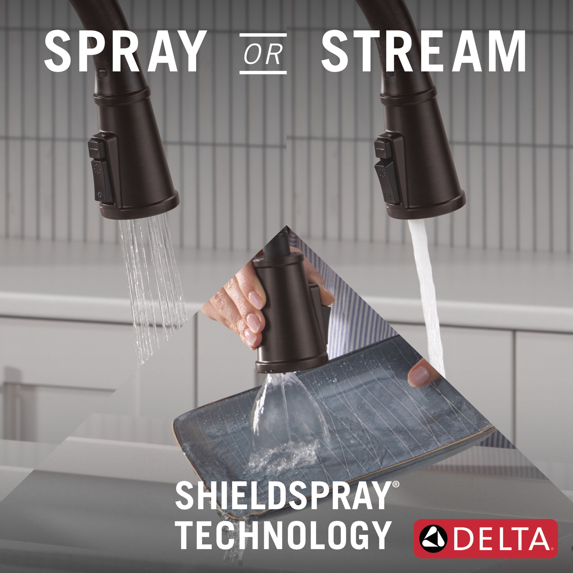 Single Handle Pull-Down Kitchen Faucet in Venetian Bronze 19738LF