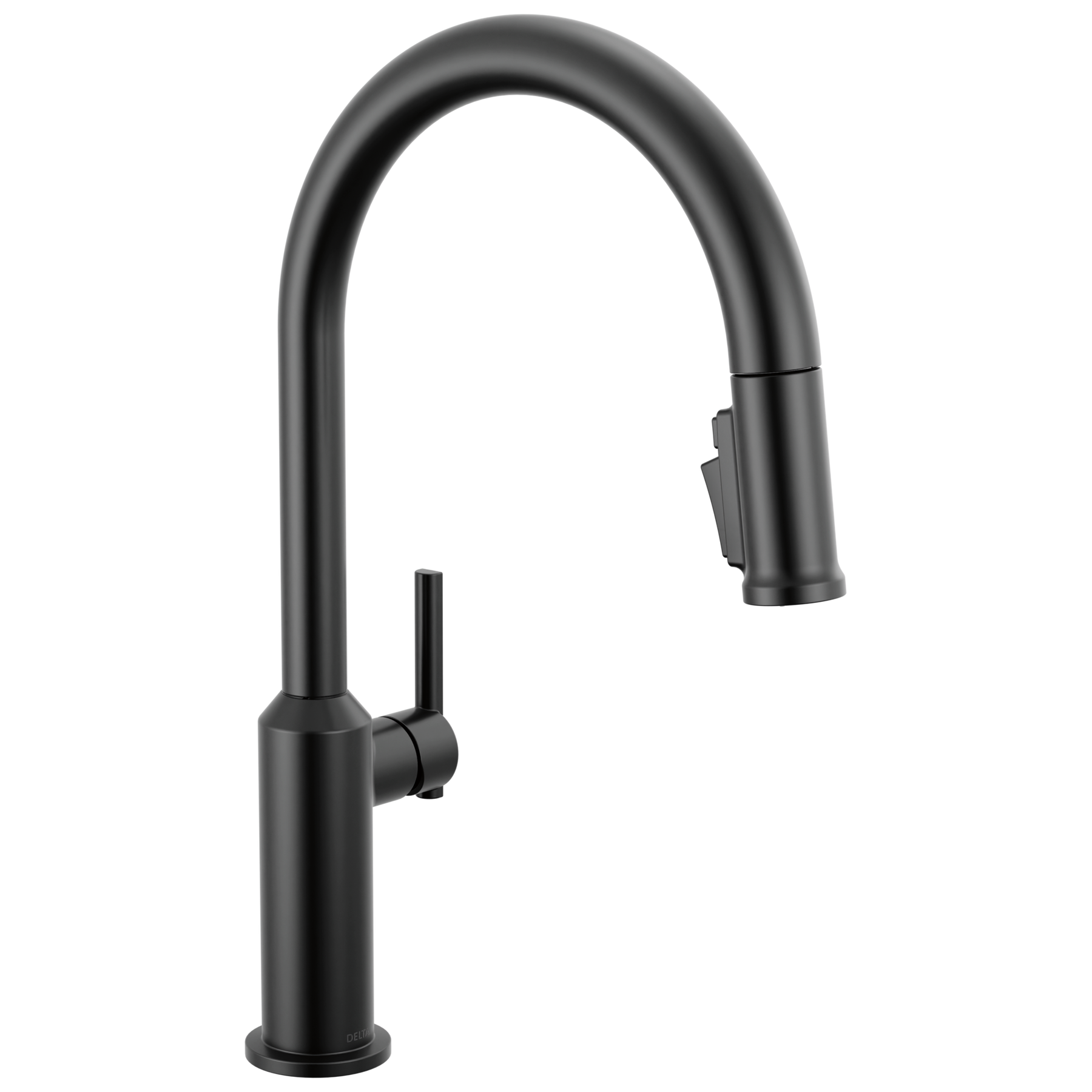 Single Handle Pull-Down Kitchen Faucet in Matte Black 9185-BL-DST