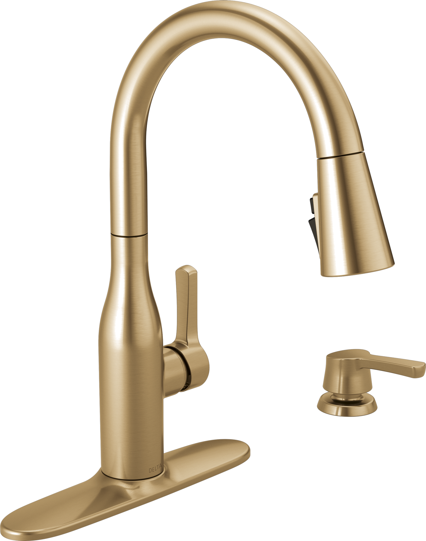 sazae　1207 Single Handle Pull-Down Kitchen Faucet with Soap Dispenser and