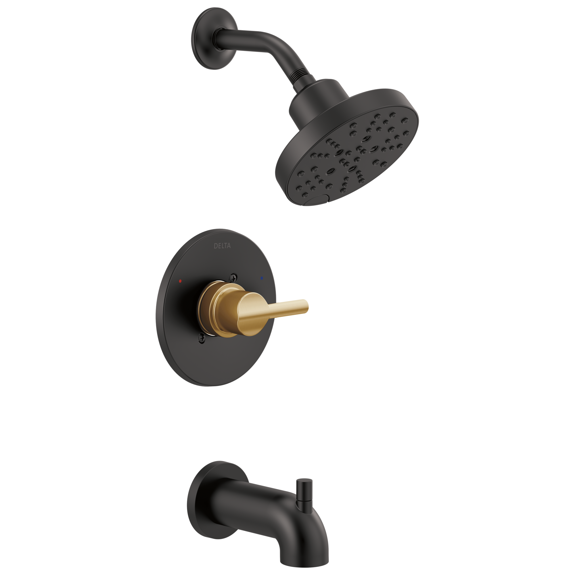 Delta Faucet Nicoli™ Tub and Shower Faucet - Monitor 14 Series - 1.75 GPM in Matte Black Champagne Bronze