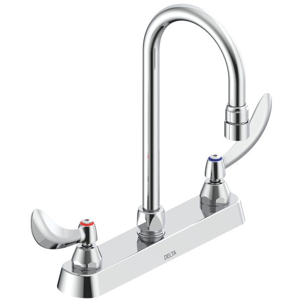 8" Cast Deck Mount Faucet in Chrome 26C3934R2 Delta Faucet