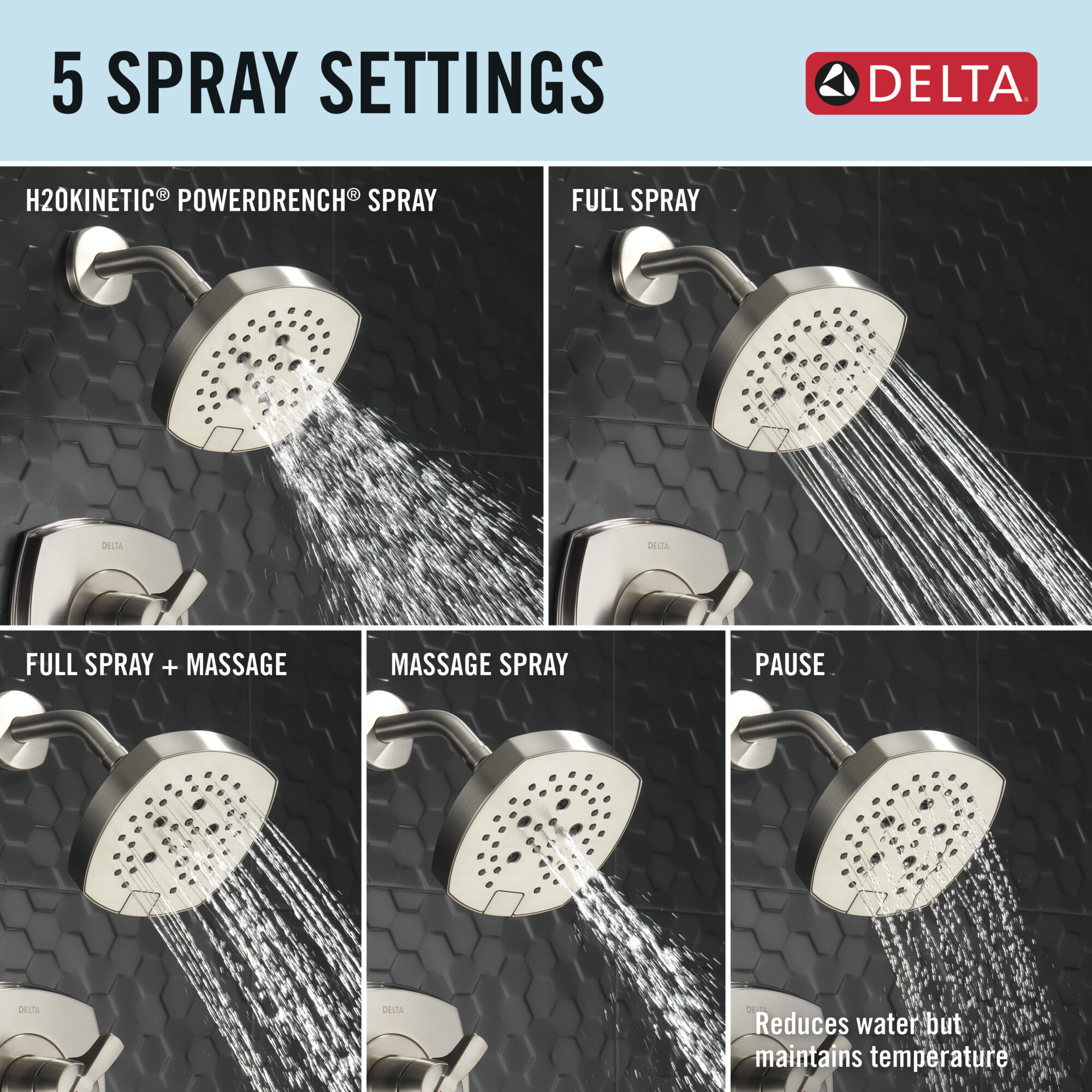 17 Series Tub and Shower Only in Lumicoat® Stainless T17476-SS-PR