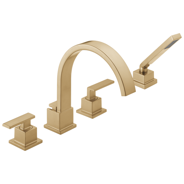 Roman Tub Trim with Hand Shower in Champagne Bronze T4753-CZ