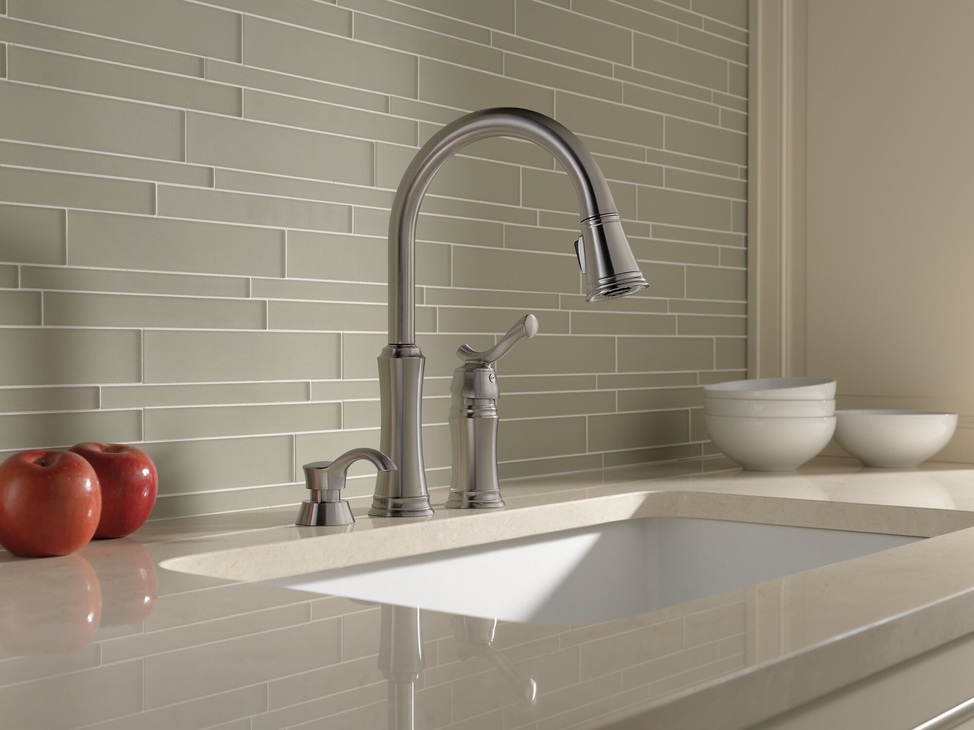 Pull-Down Kitchen Faucet with Soap Dispenser in Stainless 59963