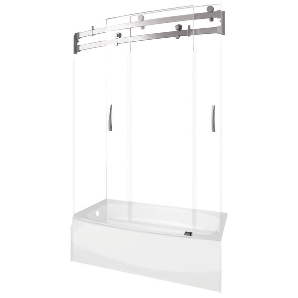 60" x 30" Curved Bathtub Shower Door in Stainless B559106030SS