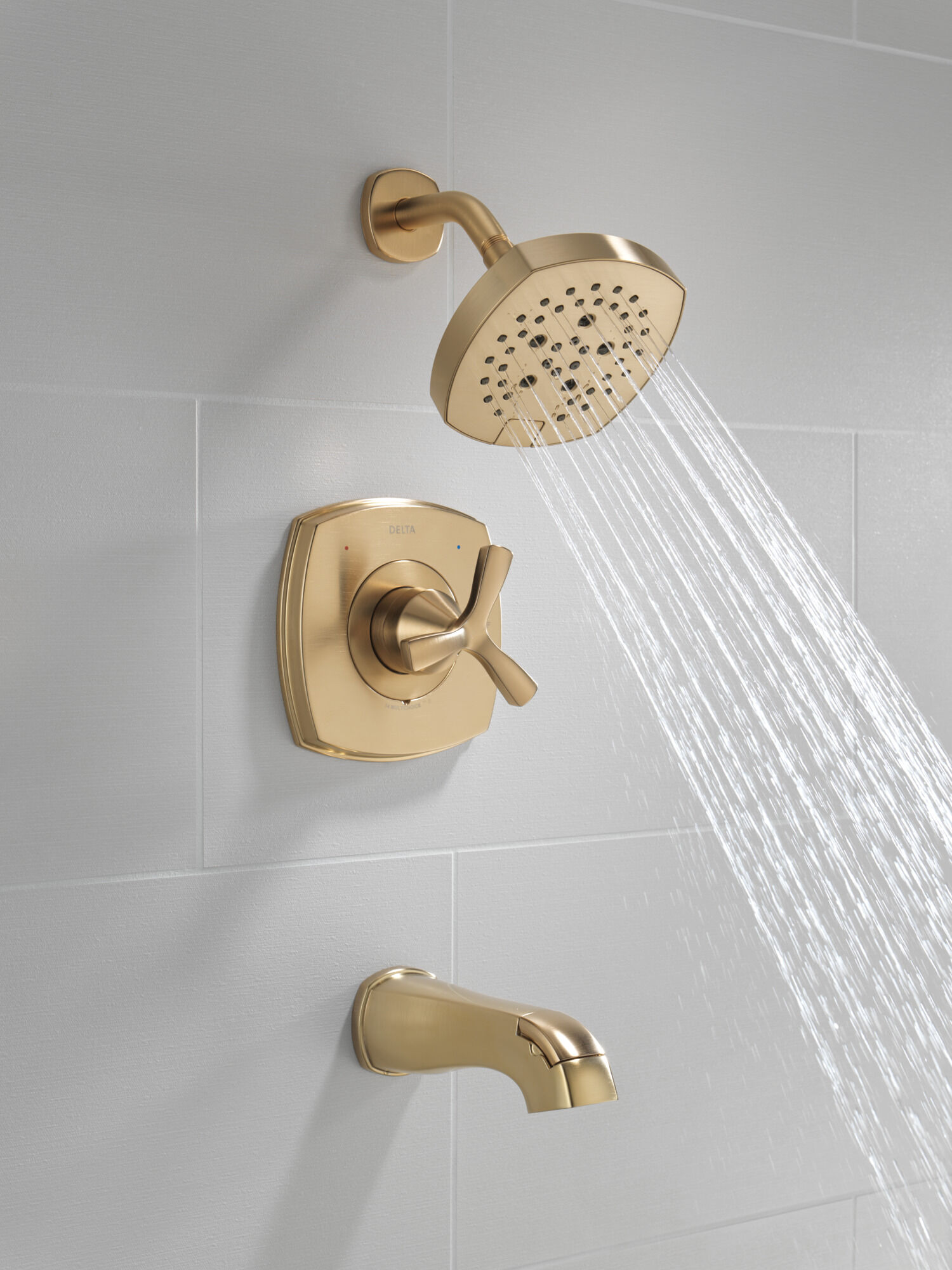 14 Series Tub and Shower in Lumicoat® Champagne Bronze T144766-CZ