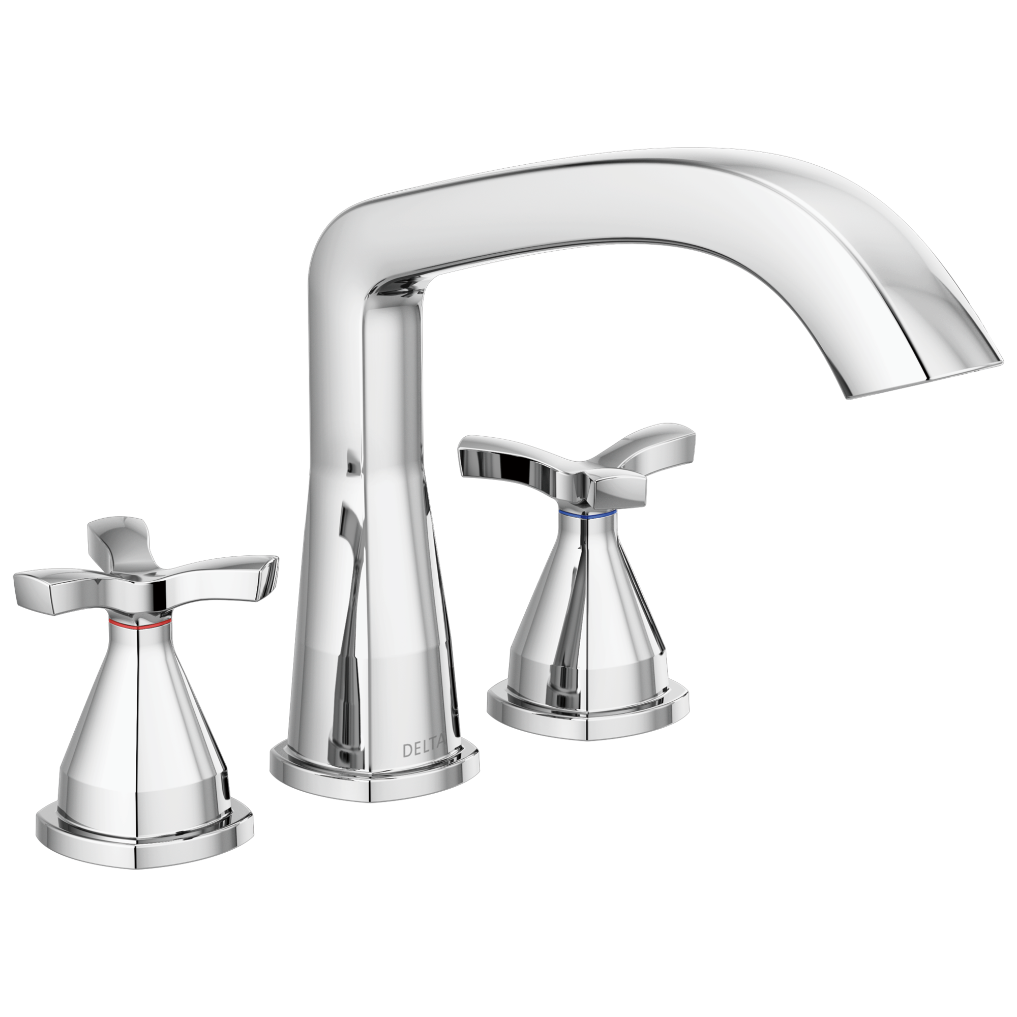 Delta Faucet Stryke Three Hole Roman Tub Trim - Lumicoat - Chrome