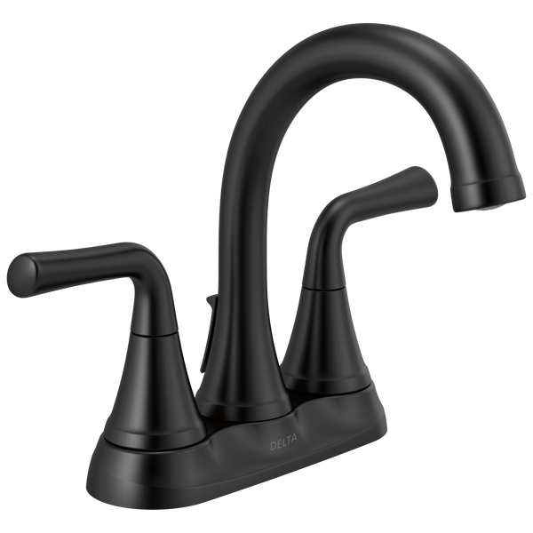 Two Handle Centerset Bathroom Faucet in Matte Black 2533LF-BLMPU