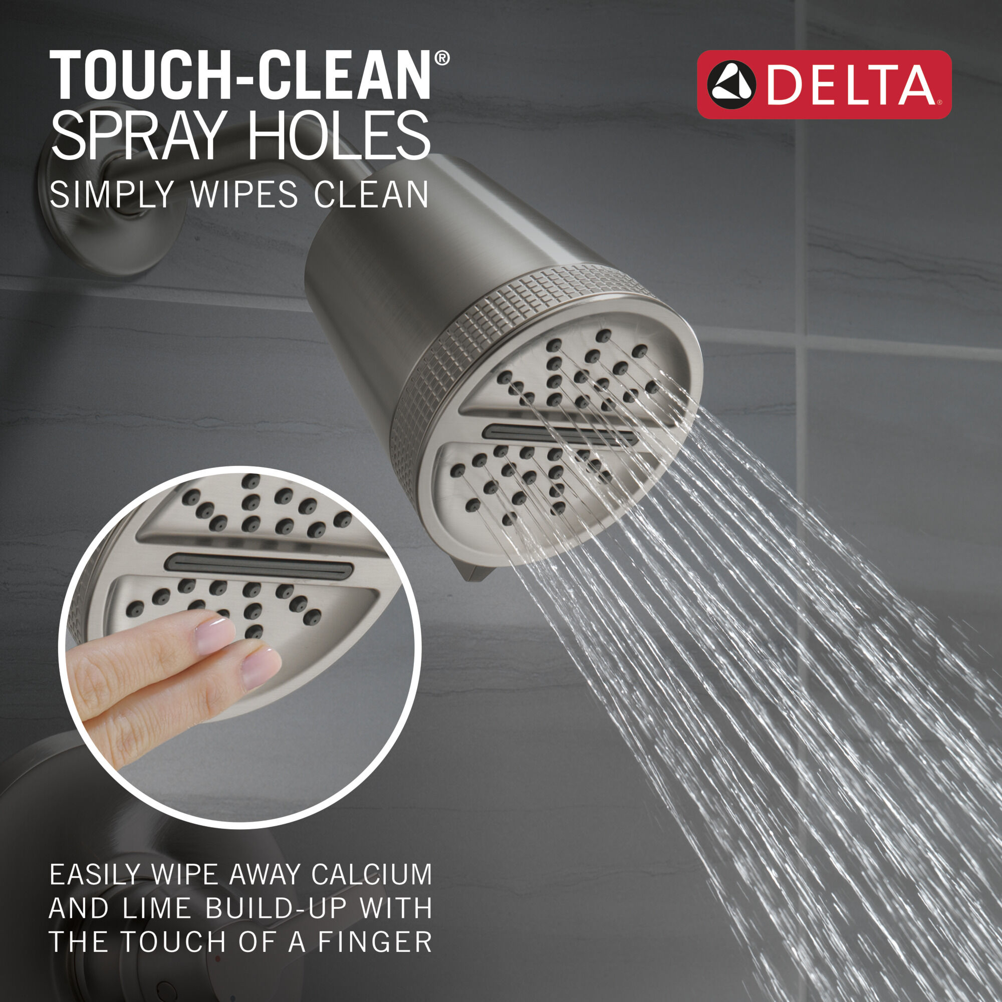 Delta Faucet 51386-PR コンテンポラリーシャワーヘッド ルミコート クローム 浴室、浴槽、洗面所