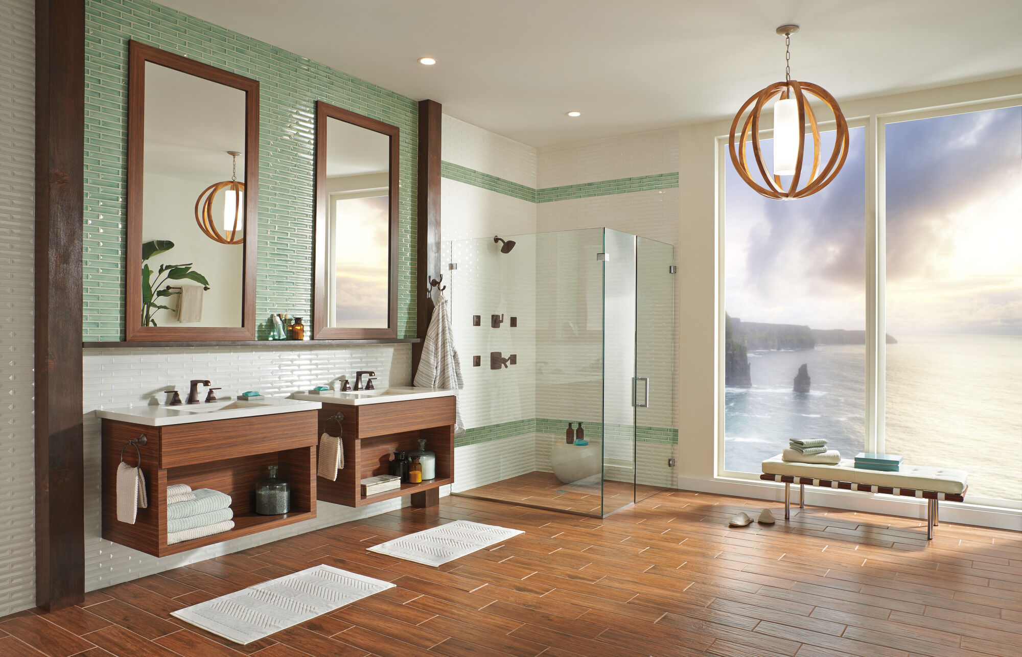 Two Handle Widespread Bathroom Faucet with EZ Anchor® in Venetian