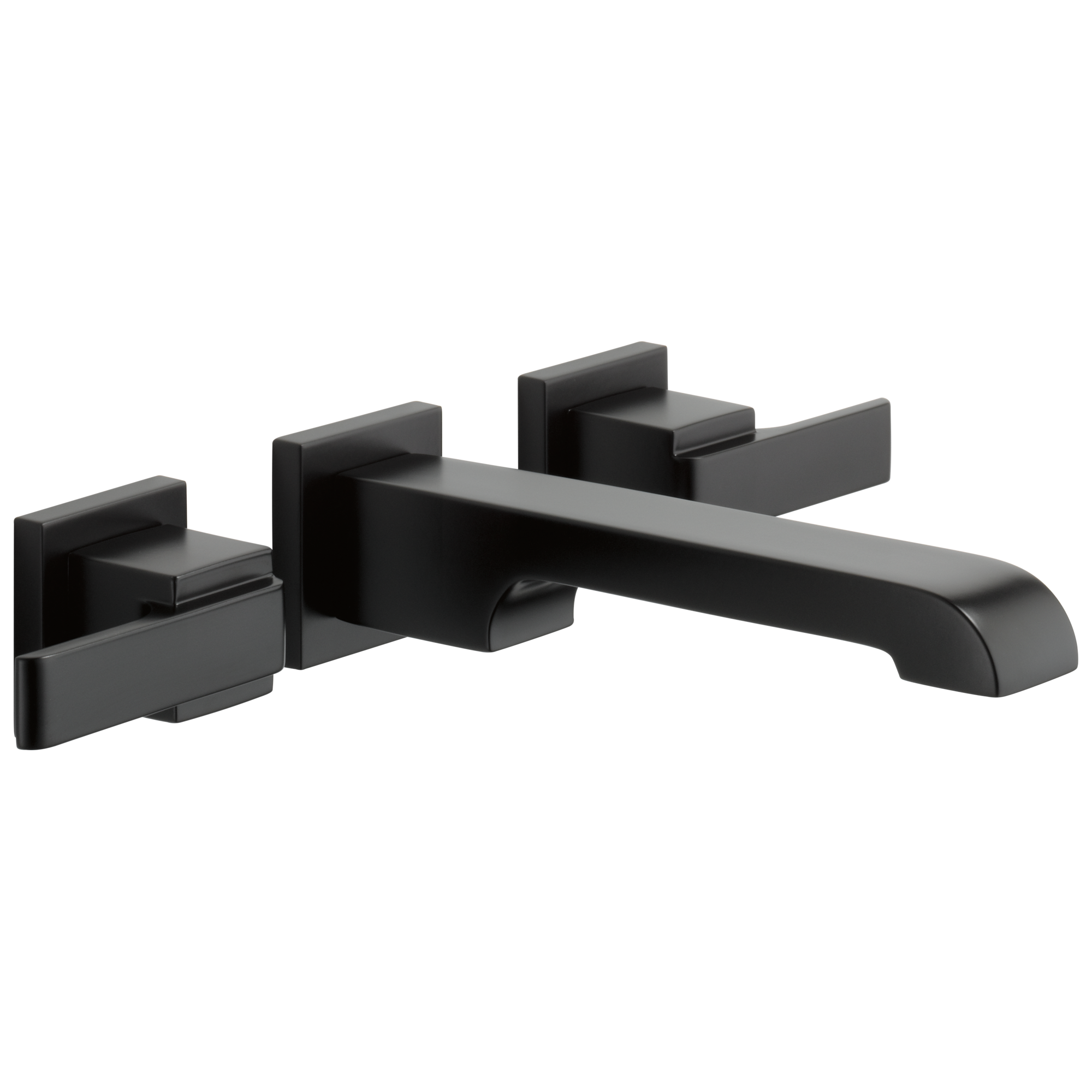 Delta Faucet Ara Two Handle Wall Mount Bathroom Faucet Trim - Matte Black