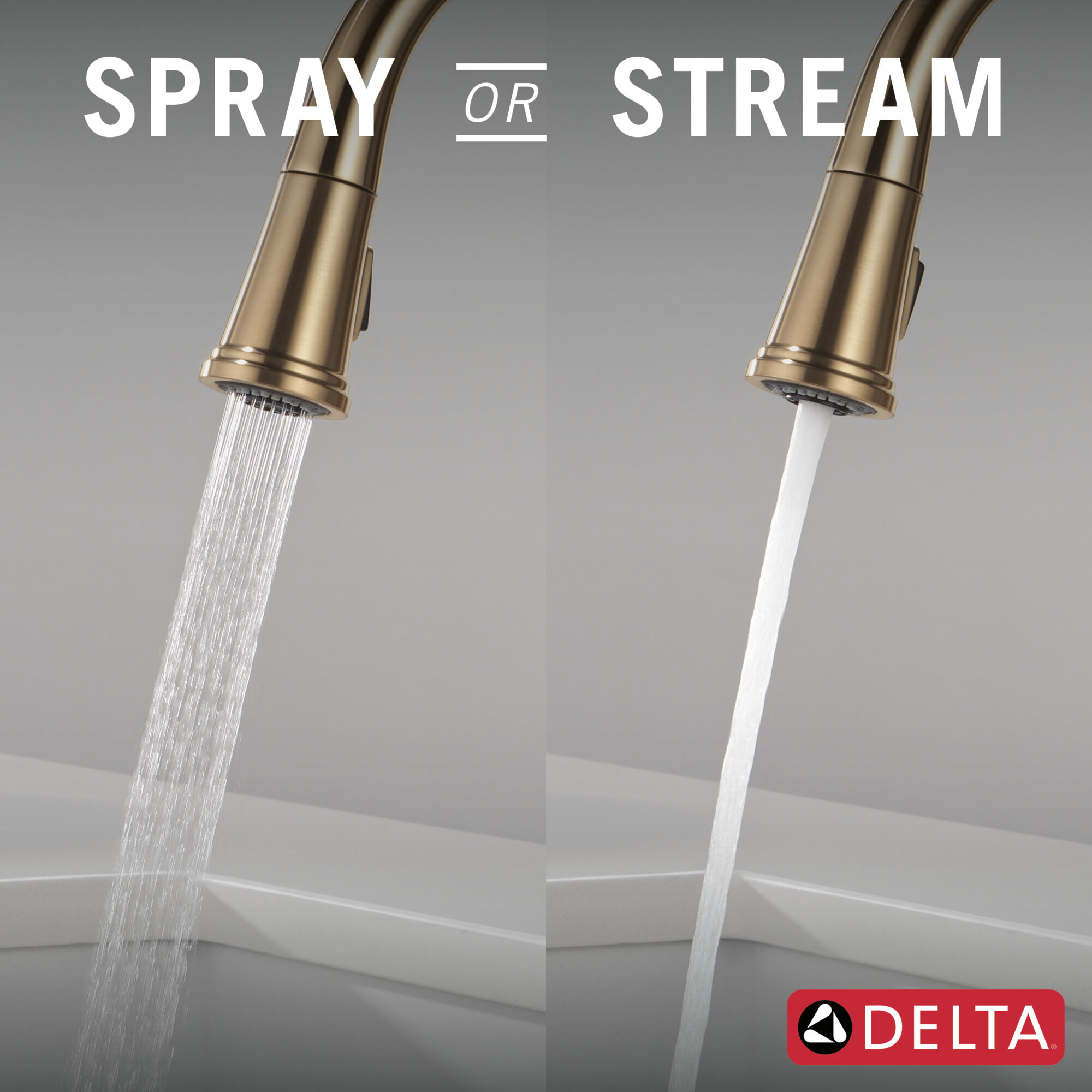 Single Handle Pull-Down Kitchen Faucet in Champagne Bronze 19842