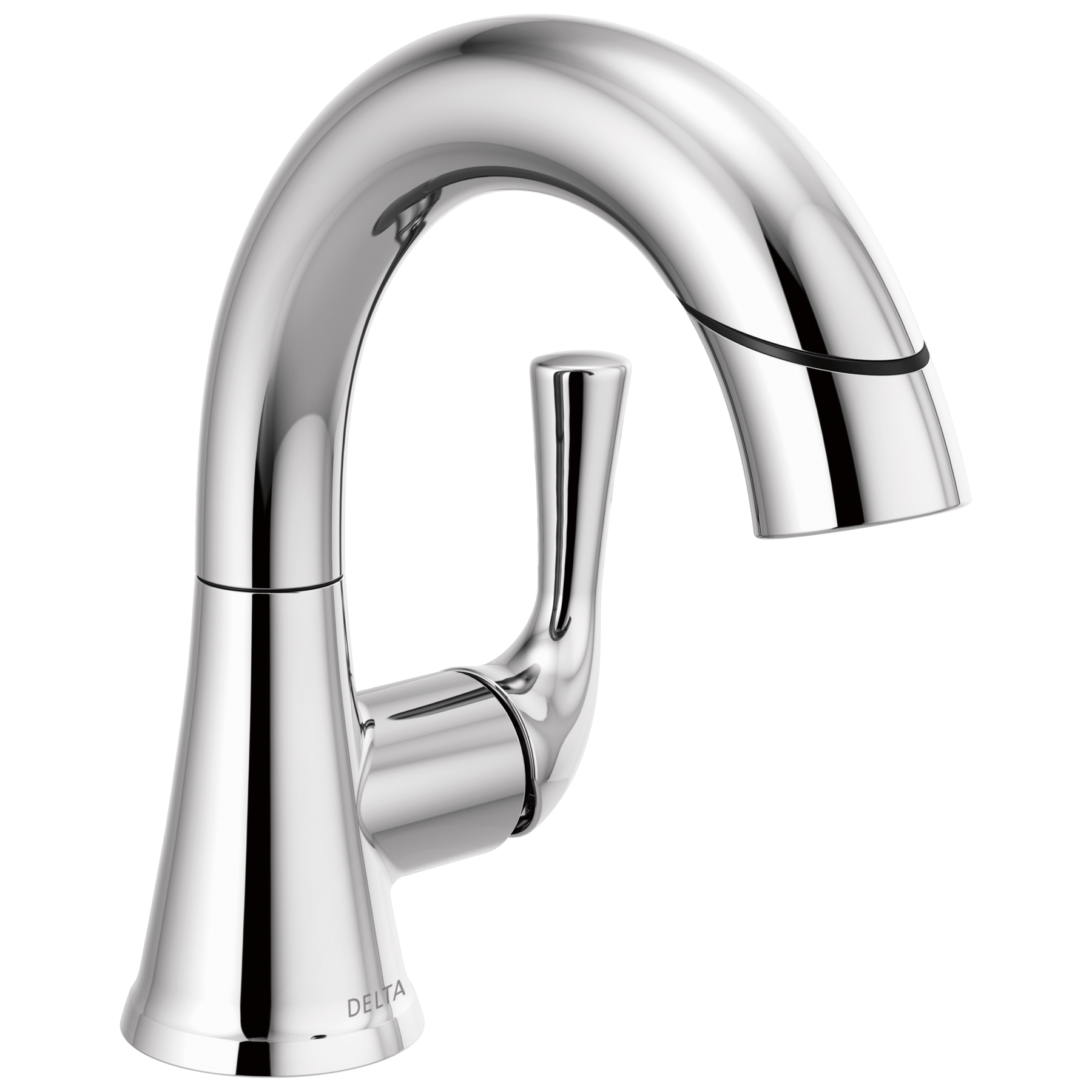 Single Handle Pull-Down Bathroom Faucet in Chrome — image 1