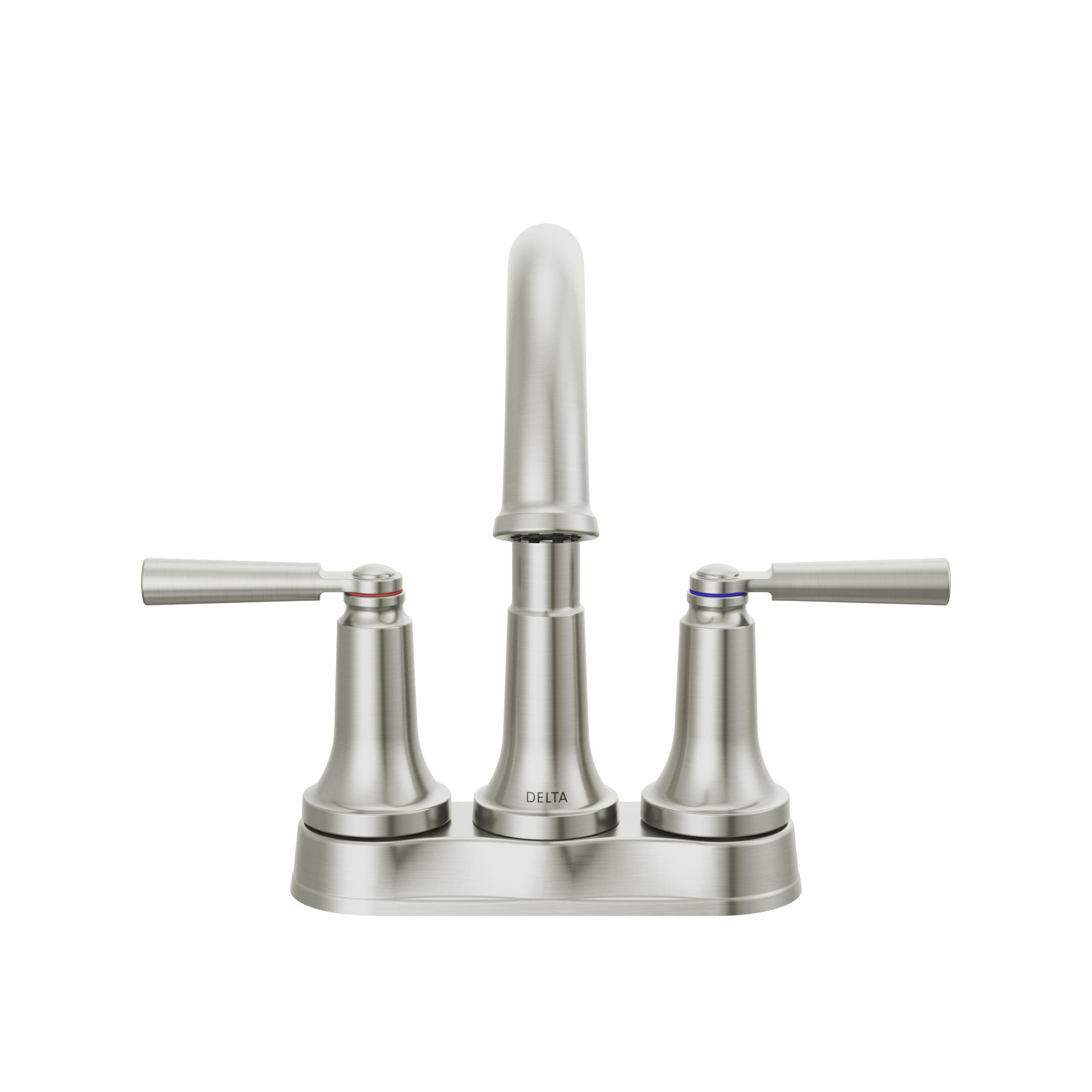 Two Handle Centerset Bathroom Faucet in Stainless 2535-SSMPU-DST