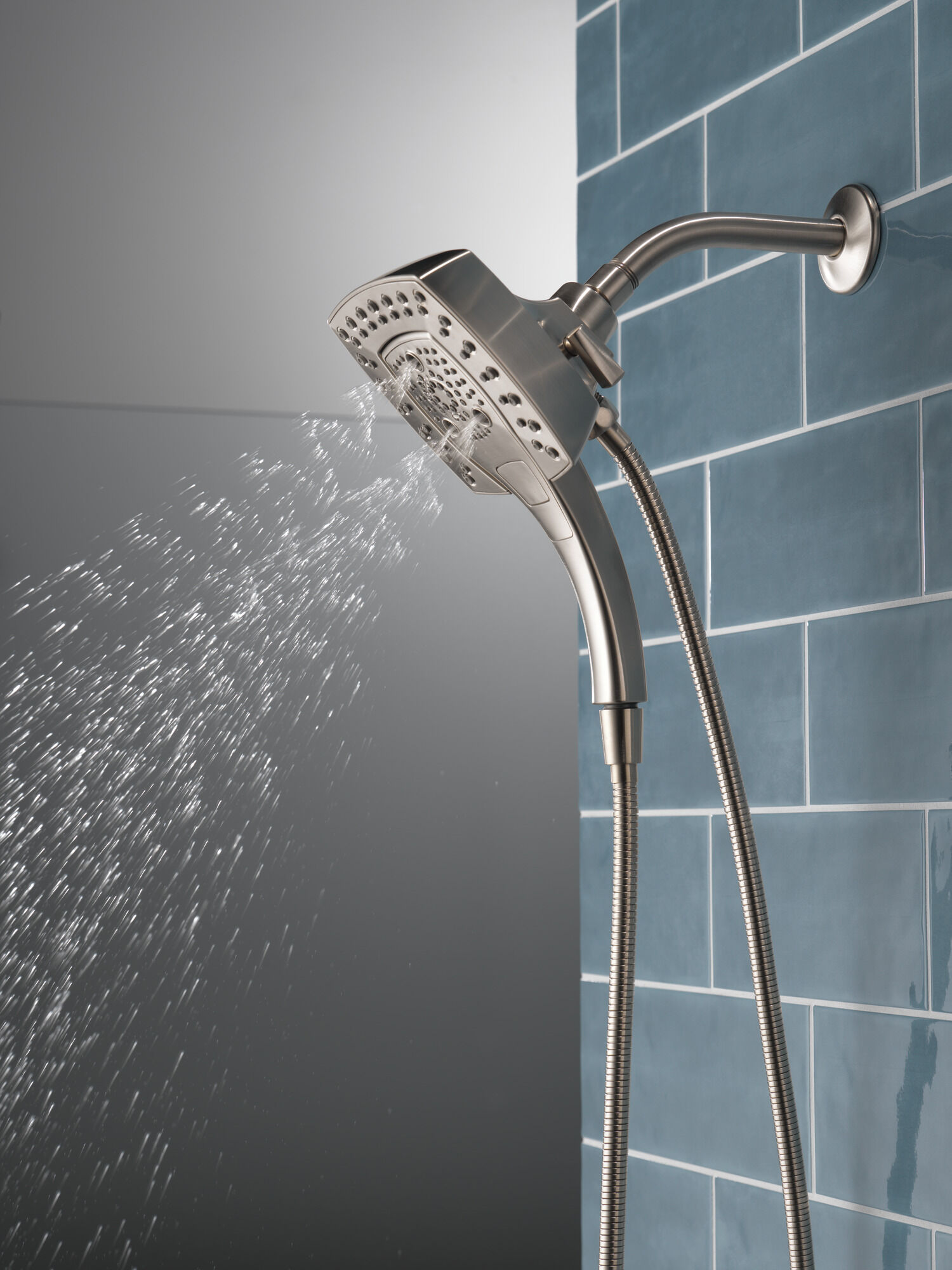 H2Okinetic® In2ition® 5-Setting Two-in-One Shower in Stainless