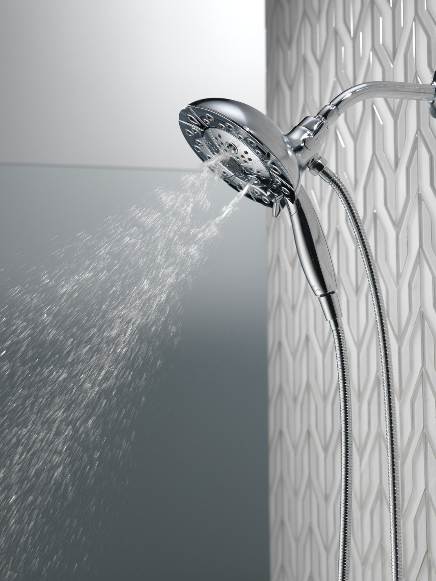 Delta 58480-PR-PK In2ition Multi Function Two in One Shower Head with H2Okinetic Technology