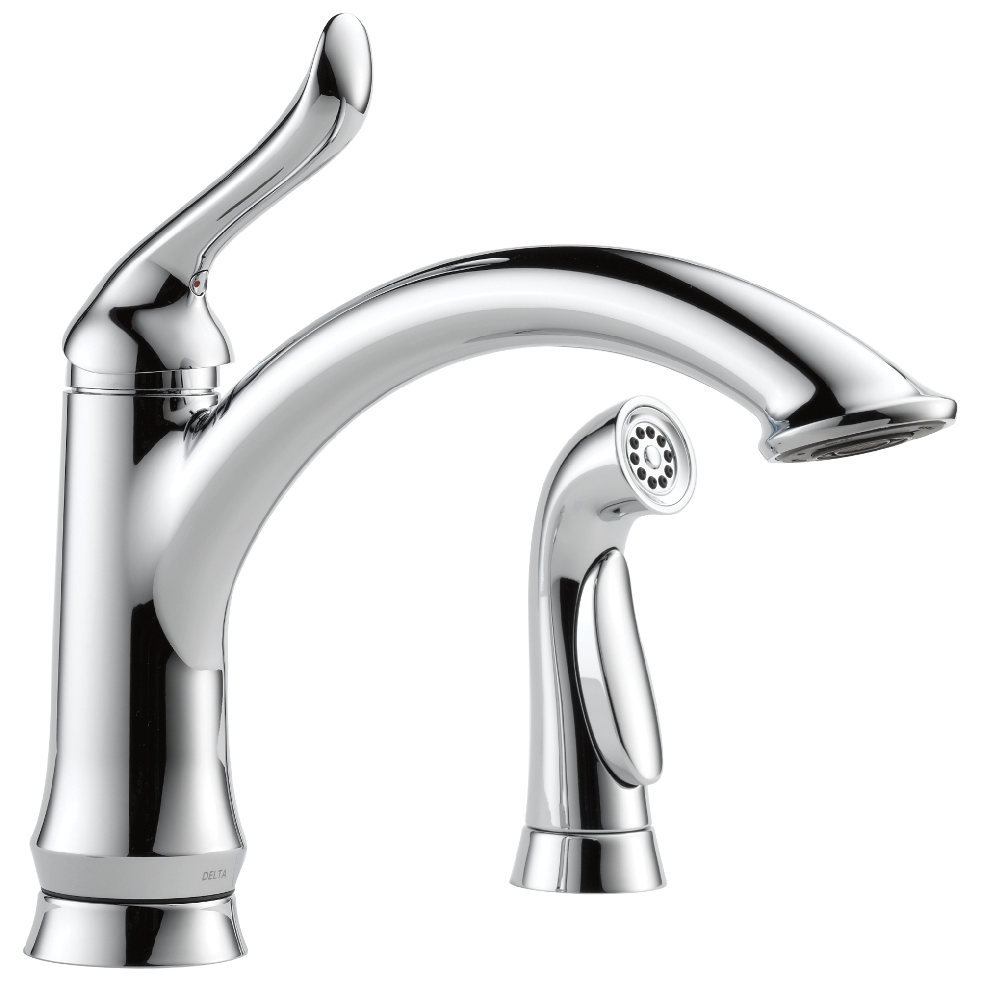 Delta Faucet LindenE Single Handle Kitchen Faucet with Spray - Chrome