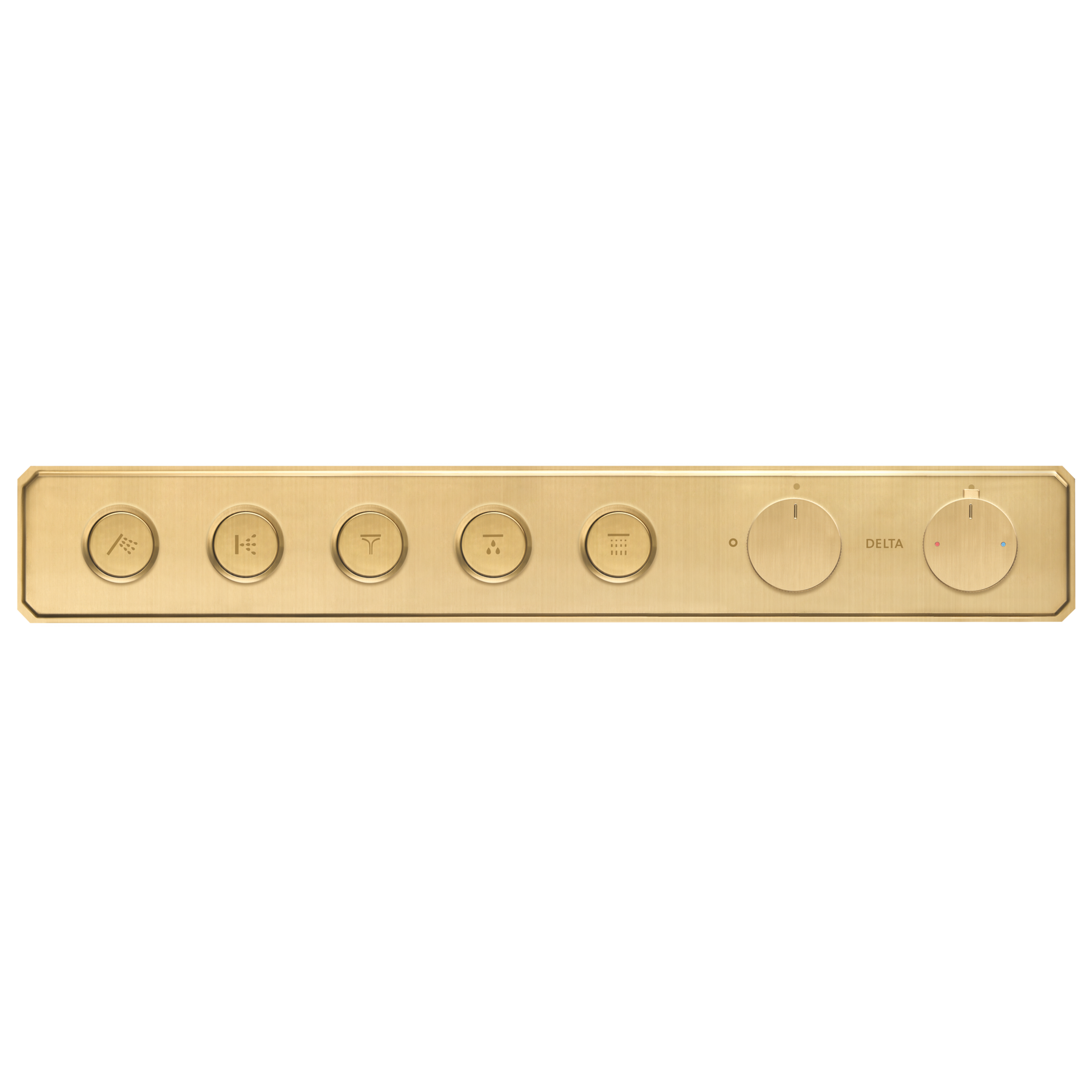 Traditional High Flow Push Button Thermostatic Trim - 5 Outlet in