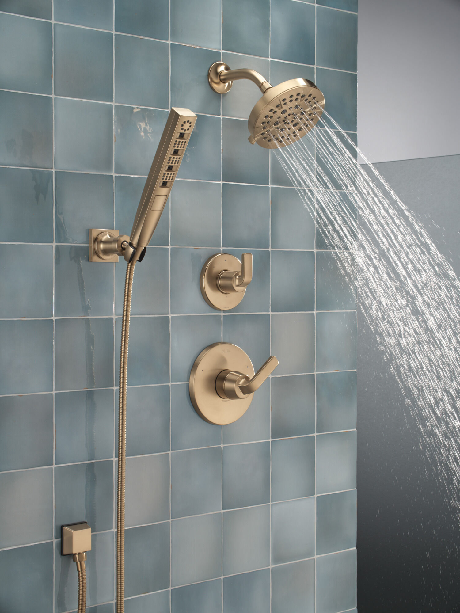 H2Okinetic® 4-Setting Wall Mount Hand Shower in Lumicoat