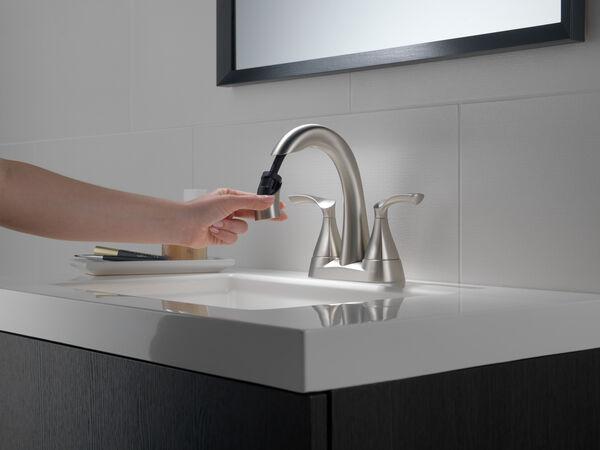 Two Handle Centerset Pull-Down Bathroom Faucet, image 2