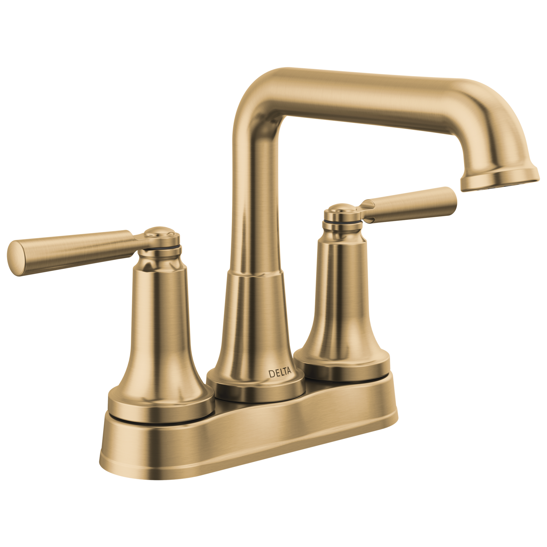 Two Handle Centerset Bathroom Faucet in Champagne Bronze 2536