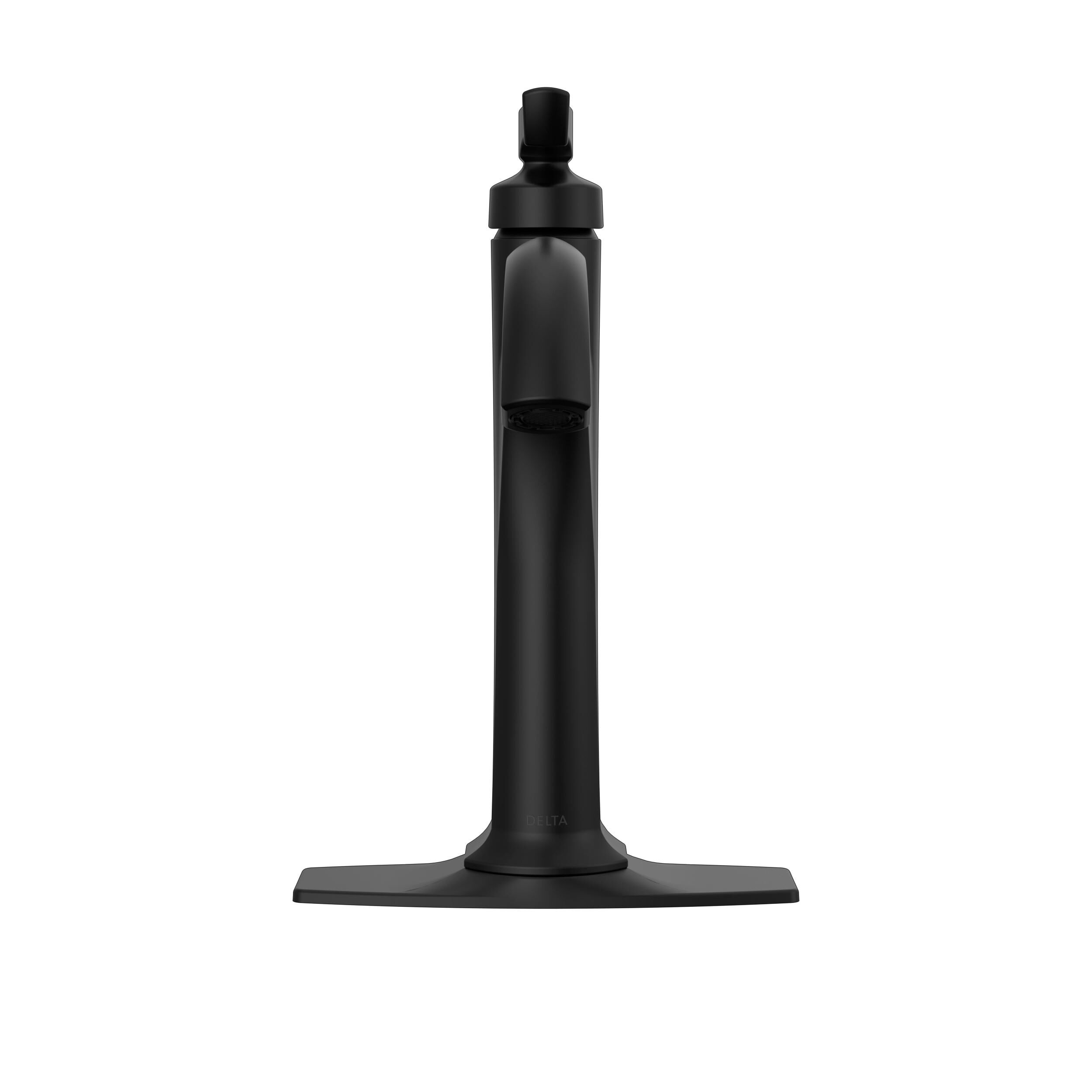 Single Handle Bathroom Faucet in Matte Black 15892LF-BL | Delta Faucet