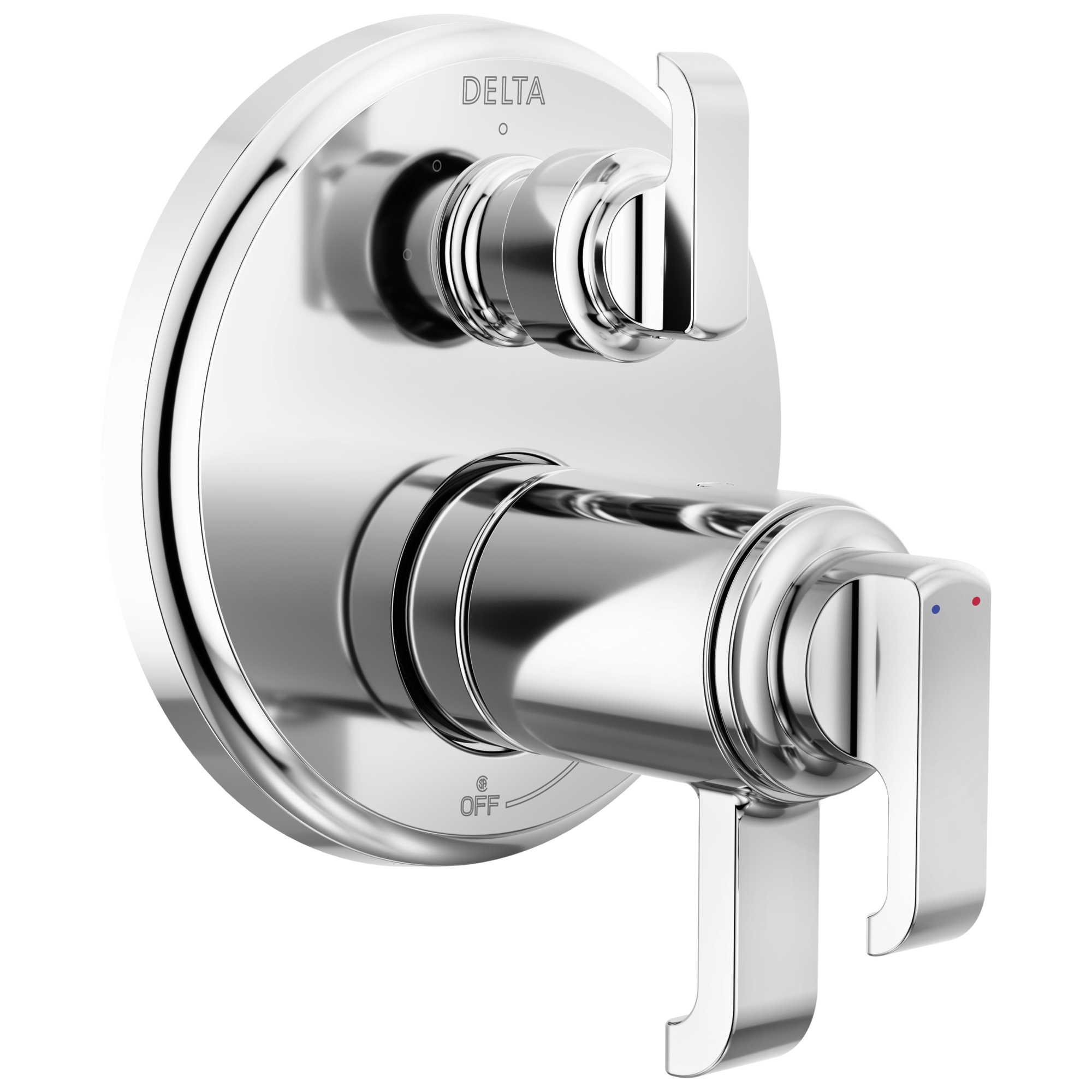Delta Faucet Tetrae Tempassure 17T Series Integrated Diverter Trim with 3-Setting - Lumicoat Chrome