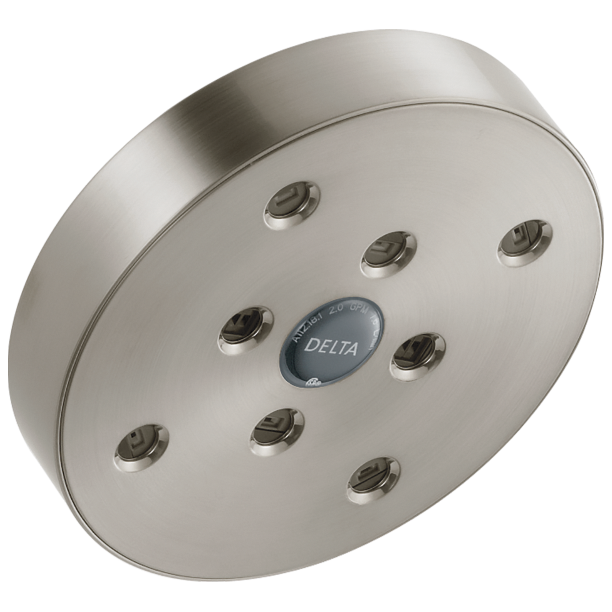 Delta Faucet Universal Showering Components H2Okinetic Raincan Single-Setting Shower Head - Stainless