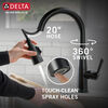 Single Handle Pull-Down Kitchen Faucet with Touch<sub>2</sub>O&reg; Technology Technology (Recertified)