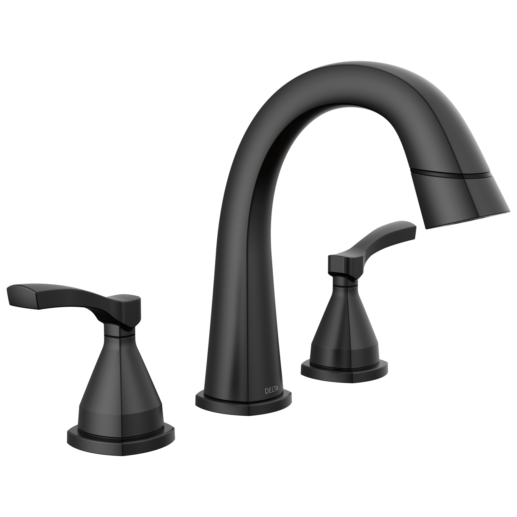 Two Handle Widespreadh Pull Down Bathroo (Recertified) in Matte Black