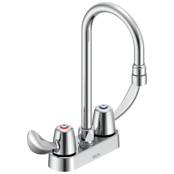 Two Handle 4 In Deck-Mount Faucet in Chrome 27C4842 | Delta Faucet