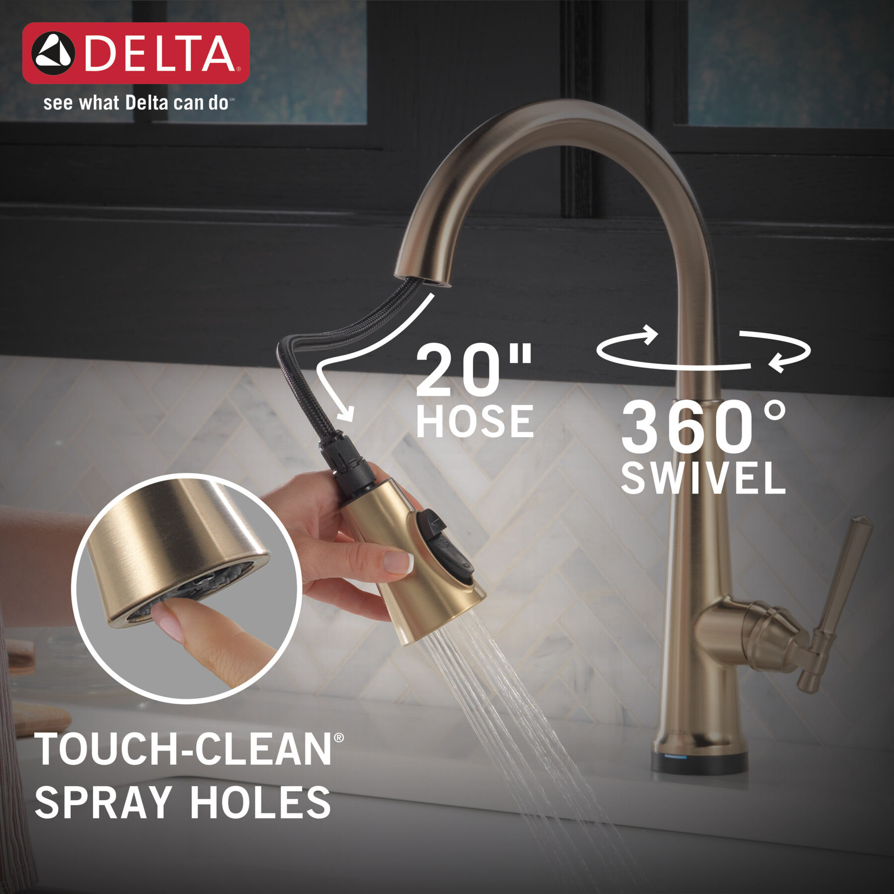 9182CZPRDST by Delta Faucet Company - Lumicoat Champagne Bronze